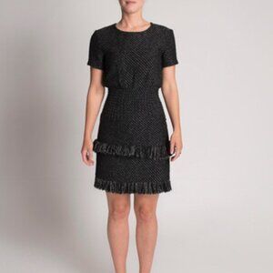 Maje Rabata Tiered Tweed Dress